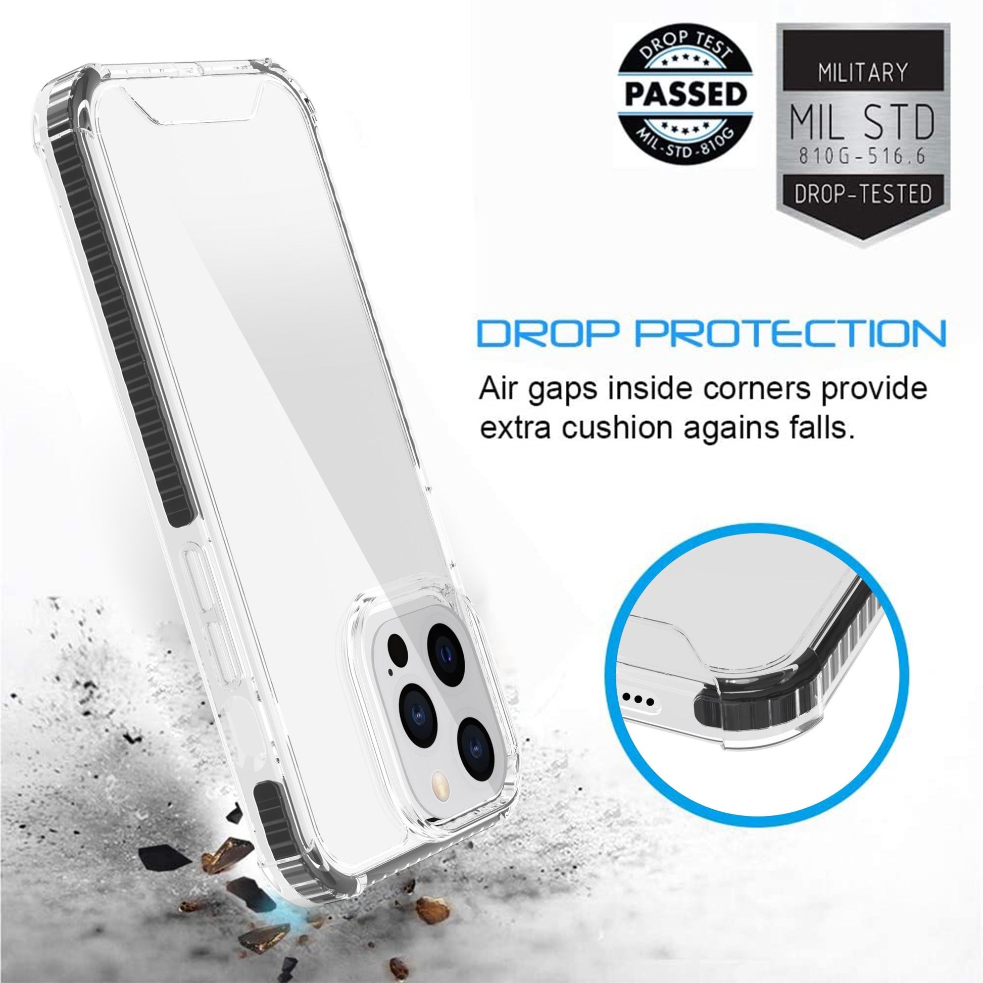 iphone 13 Case - Armor-Level Protection - Shockproof Clear Cover