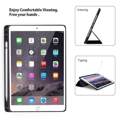 Trifold Stand Smart Case with Pencil Holder for iPad 9.7" (6th Gen, 2018) — Moarmouz