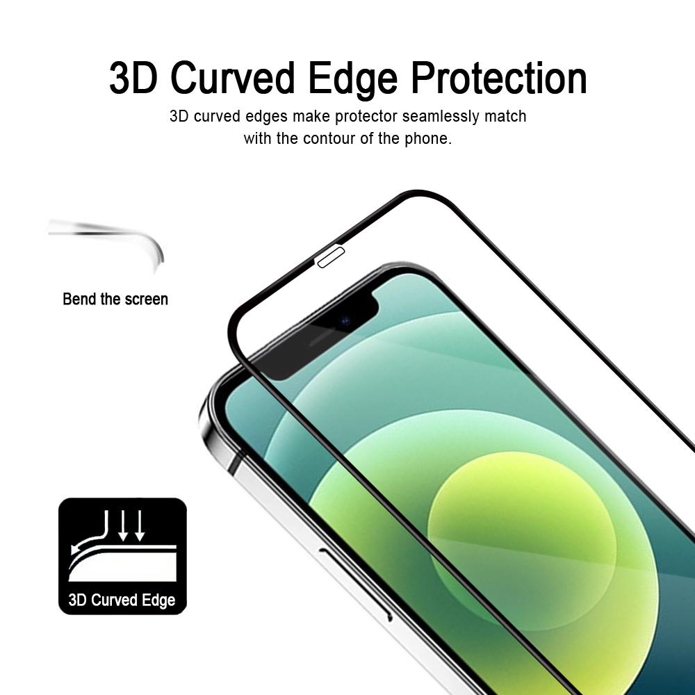 MoArmouz - Curved Tempered Glass Screen Protector for iPhone 12 Mini