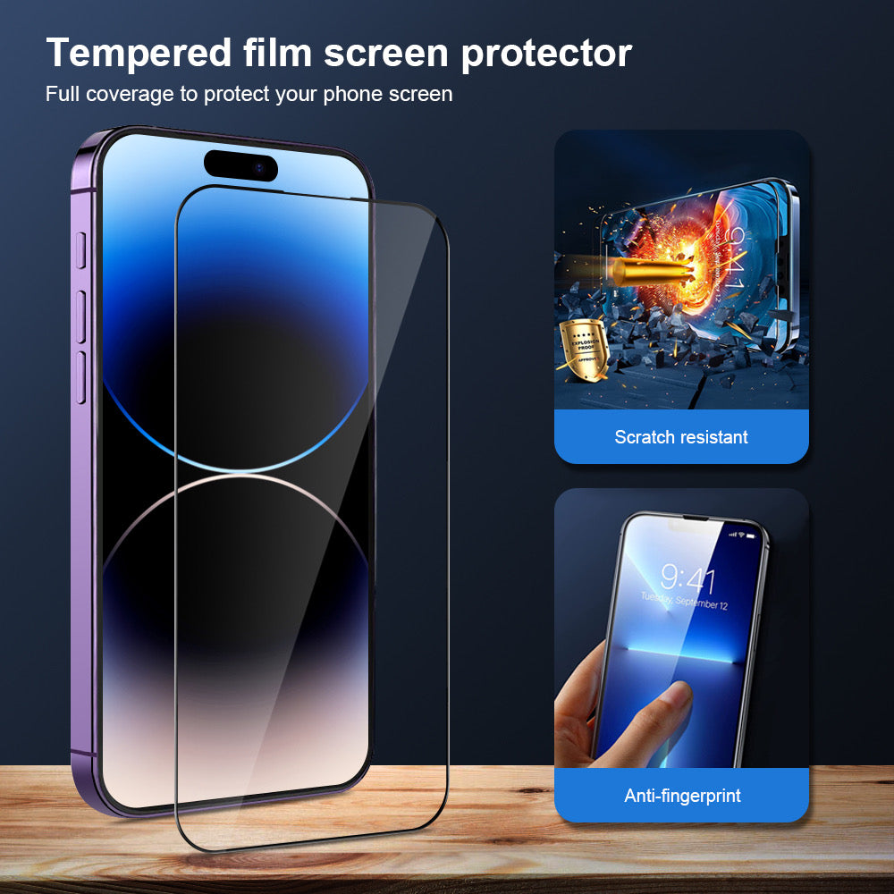 MoArmouz - Curved Anti-Static Tempered Glass Screen Protector for iPhone 13 Pro