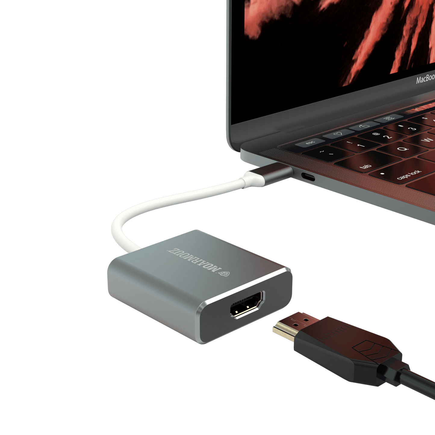 MoArmouz - USB 3.1 Type-C (USB-C) to HDMI Adapter 4K@60Hz for 2016 MacBook
